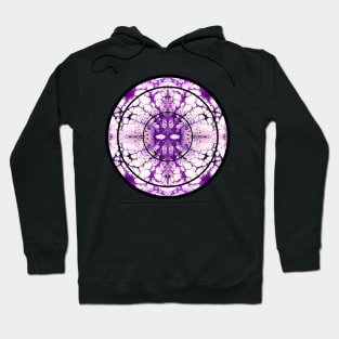 White/Purple Paint Pour Pattern Hoodie